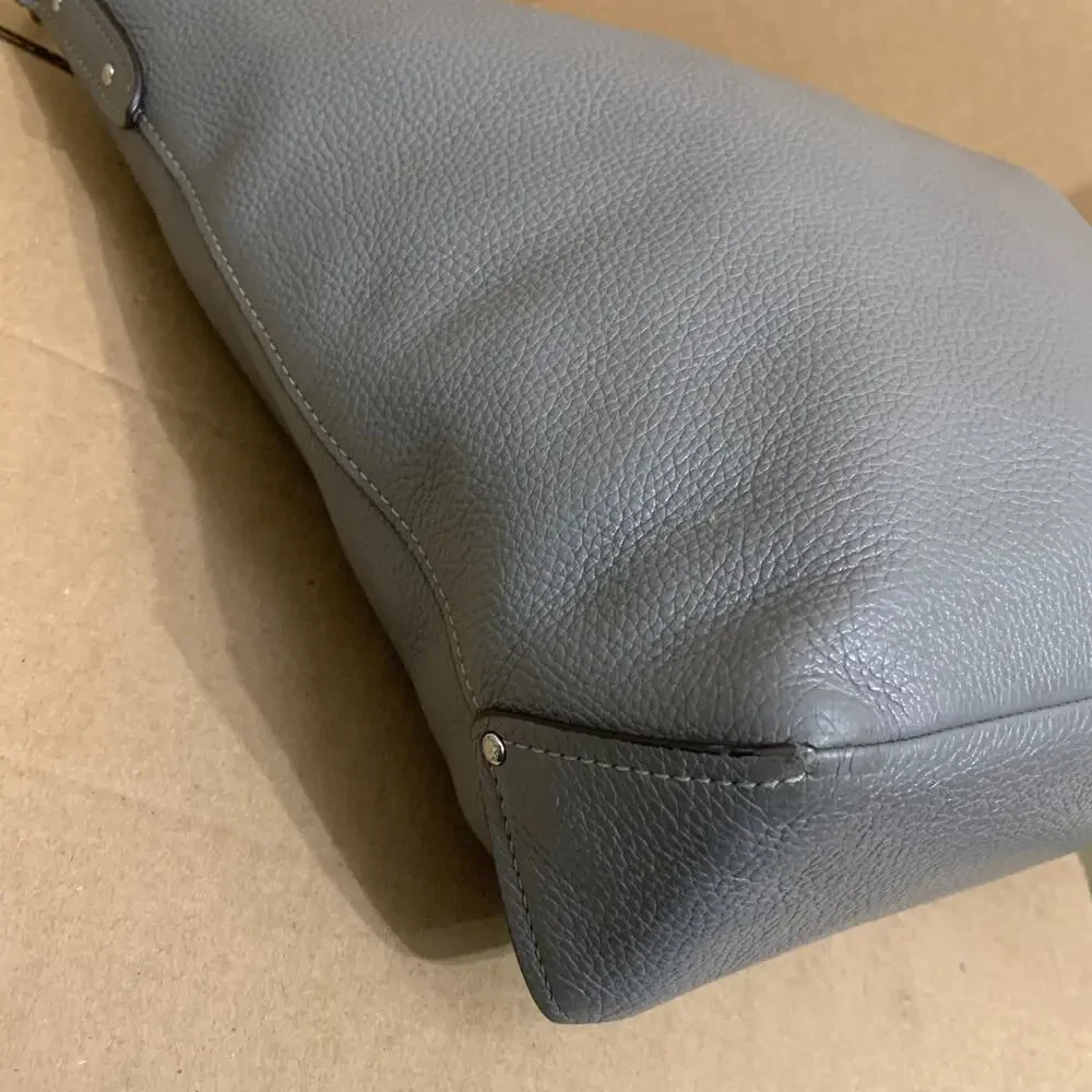 COACH Refined Gray Pebbled Leather ABBY Duffle Sac Hobo F31507